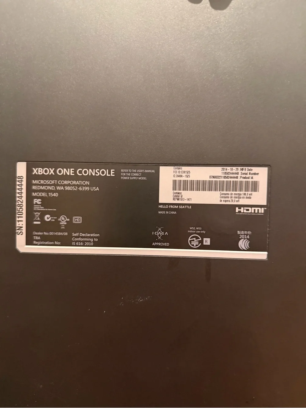 Microsoft xbox one